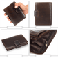 Leather Biker Wallet Mens Motorcycle Riding RFID Blocking Wallet