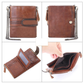 RFID Biker Wallet Durable Leather Motorcycle Wallet Mens RFID Blocking Wallet