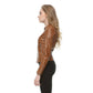 Womens Brown Moto Biker Jacket Leather Style