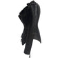 Womens Biker Style Moto Jacket Leather Look Motorcycle Coat