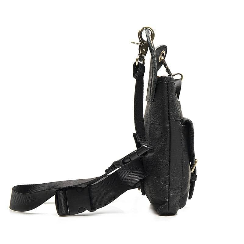 Leather Motorcycle Leg Bag Motorcycle Thigh Pack Riding Waist Pouch