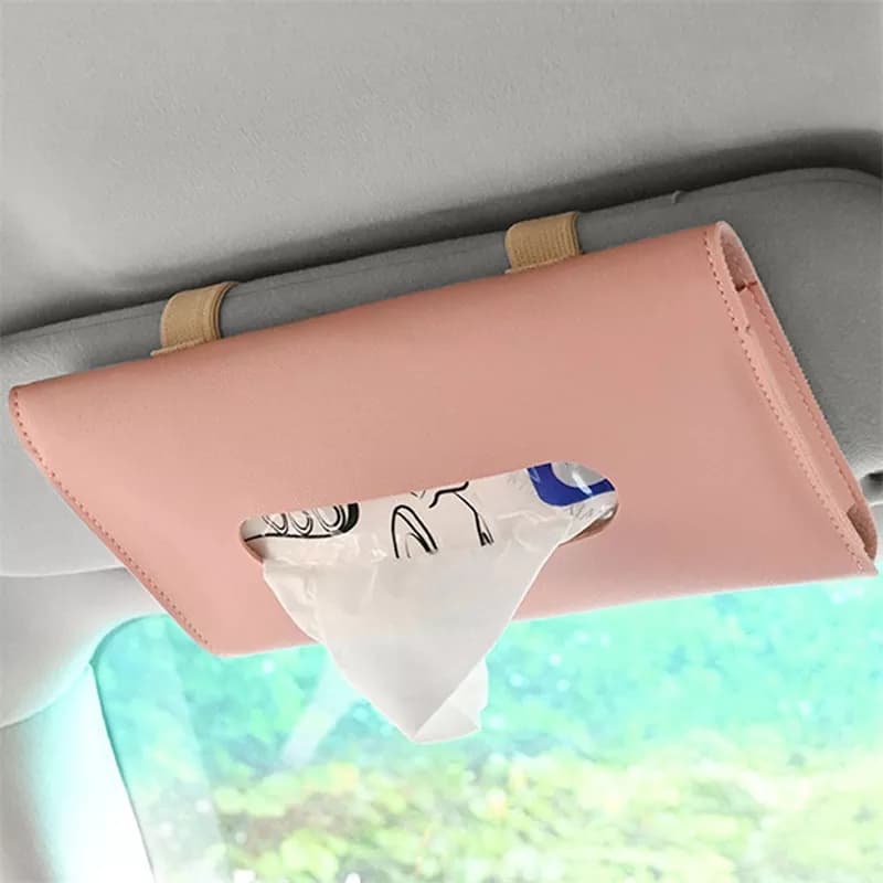 Car Sun Visor Tissue Box Holder Organizer
