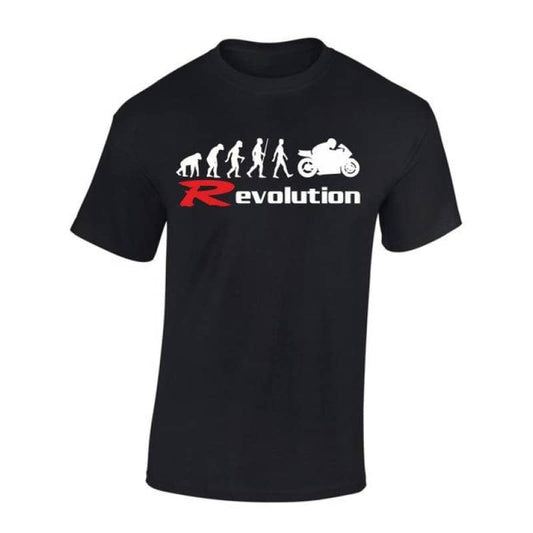 Biker T-Shirt Motorcycle Rider Evolution Graphic Tee