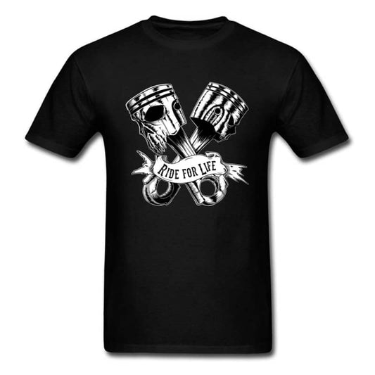 Biker T-Shirt Ride For Life Motorcycle Tee