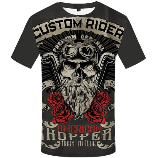 Custom Motorcycle Rider T-Shirt Motorbike Tee