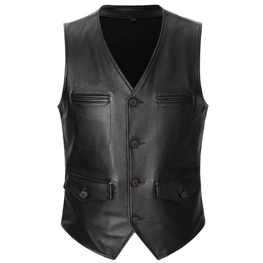 Leather Biker Vest Jodoft