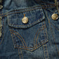 Ripped Denim Biker Vest for Men