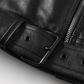 Thorir Mens Leather Biker Vest Motorcycle Jacket Slim Fit