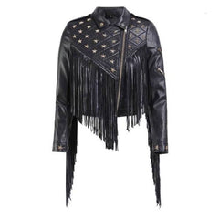 Womens Leather Biker Jacket Motorcycle Jacket for Women